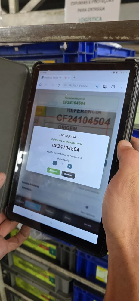 Uso real de una tableta en un puesto de trabajo de Utilcorte